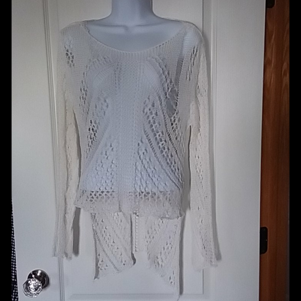 Loft 82 high low loose knit sweater